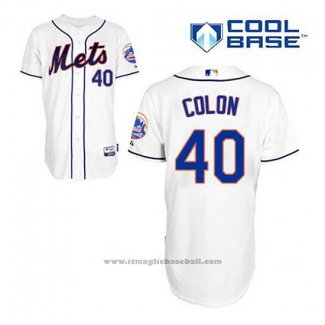 Maglia Baseball Uomo New York Mets Bartolo Colon 40 Bianco Alternato Cool Base