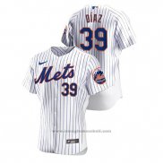 Maglia Baseball Uomo New York Mets Edwin Diaz Autentico Bianco