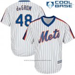 Maglia Baseball Uomo New York Mets Jacob Degrom Cool Base Bianco