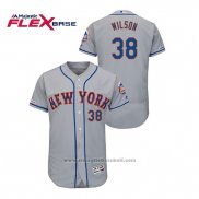 Maglia Baseball Uomo New York Mets Justin Wilson 150 Anniversario Autentico Flex Base Grigio