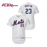 Maglia Baseball Uomo New York Mets Keon Broxton 150 Anniversario Autentico Flex Base Bianco