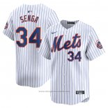 Maglia Baseball Uomo New York Mets Kodai Senga Home Limited Bianco