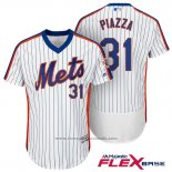 Maglia Baseball Uomo New York Mets Mike Piazza Flex Base Bianco