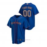 Maglia Baseball Uomo New York Mets Personalizzate Replica Alternato Road Blu