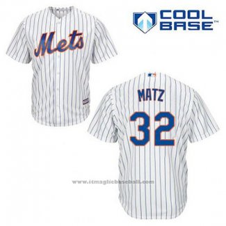 Maglia Baseball Uomo New York Mets Steven Matz 32 Bianco Home Cool Base