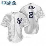 Maglia Baseball Uomo New York Yankees 2017 Stelle e Strisce Derek Jeter Bianco Cool Base