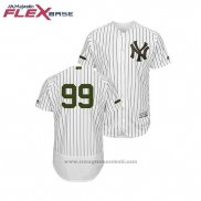 Maglia Baseball Uomo New York Yankees Aaron Judge 2018 Memorial Day Flex Base Bianco