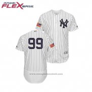 Maglia Baseball Uomo New York Yankees Aaron Judge 2018 Stars & Stripes Flex Base Bianco