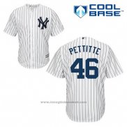 Maglia Baseball Uomo New York Yankees Andy Pettitte 46 Bianco Home Cool Base