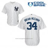 Maglia Baseball Uomo New York Yankees Brian Mccann 34 Bianco Home Cool Base