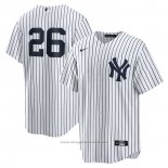 Maglia Baseball Uomo New York Yankees Dj Lemahieu Primera Replica Bianco