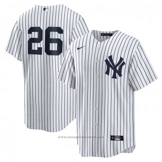 Maglia Baseball Uomo New York Yankees Dj Lemahieu Primera Replica Bianco