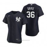 Maglia Baseball Uomo New York Yankees Jonathan Davis Autentico Alternato Blu