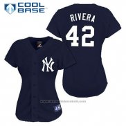 Maglia Baseball Uomo New York Yankees Mariano Rivera 42 Blu Cool Base