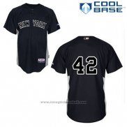 Maglia Baseball Uomo New York Yankees Mariano Rivera 42 Nero Cool Base