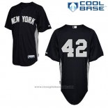 Maglia Baseball Uomo New York Yankees Mariano Rivera 42 Nero Road Cool Base