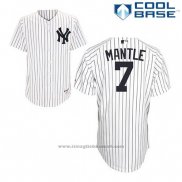 Maglia Baseball Uomo New York Yankees Mickey Mantle 7 Bianco Cool Base