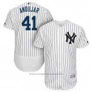 Maglia Baseball Uomo New York Yankees Miguel Andujar Bianco Blu Autentico