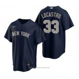 Maglia Baseball Uomo New York Yankees Tim Locastro Replica Alternato Blu