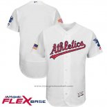 Maglia Baseball Uomo Oakland Athletics 2017 Stelle e Strisce Bianco Flex Base