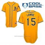 Maglia Baseball Uomo Oakland Athletics Brett Lawrie 15 Or Alternato Cool Base