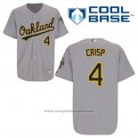 Maglia Baseball Uomo Oakland Athletics Coco Crisp 4 Grigio Cool Base