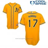 Maglia Baseball Uomo Oakland Athletics Glenn Hubbard 17 Or Alternato Cool Base