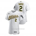 Maglia Baseball Uomo Oakland Athletics Khris Davis Autentico Bianco