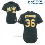 Maglia Baseball Uomo Oakland Athletics Terry Steinbach 36 Verde Alternato Cool Base