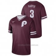 Maglia Baseball Uomo Philadelphia Phillies Bryce Harper Cooperstown Collection Legend Granate