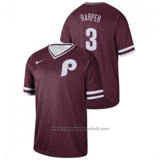 Maglia Baseball Uomo Philadelphia Phillies Bryce Harper Cooperstown Collection Legend Granate