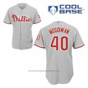 Maglia Baseball Uomo Philadelphia Phillies Dustin Mcgowan 40 Grigio Cool Base
