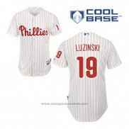 Maglia Baseball Uomo Philadelphia Phillies Greg Luzinski 19 Bianco Home Cool Base