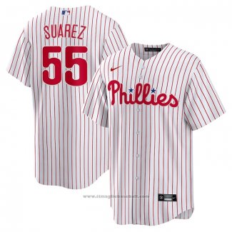 Maglia Baseball Uomo Philadelphia Phillies Ranger Suarez Home Replica Bianco