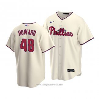 Maglia Baseball Uomo Philadelphia Phillies Spencer Howard Replica Alternato 2020 Crema