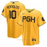 Maglia Baseball Uomo Pittsburgh Pirates Bryan Reynolds 2023 City Connect Replica Oro