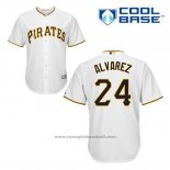 Maglia Baseball Uomo Pittsburgh Pirates Pedro Alvarez 24 Bianco Home Cool Base