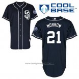 Maglia Baseball Uomo San Diego Padres Brandon Morrow 21 Blu Alternato Cool Base