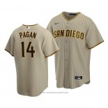 Maglia Baseball Uomo San Diego Padres Emilio Pagan Sand Replica Alternato Marrone