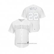 Maglia Baseball Uomo San Diego Padres Josh Naylor 2019 Players Weekend Replica Bianco