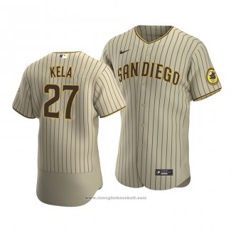 Maglia Baseball Uomo San Diego Padres Keone Kela Sand Autentico Alternato Marrone