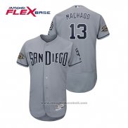 Maglia Baseball Uomo San Diego Padres Manny Machado Flex Base 50 Aniversario Road Grigio
