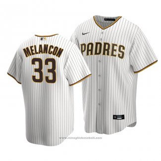 Maglia Baseball Uomo San Diego Padres Mark Melancon Replica Home Marrone Bianco