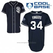 Maglia Baseball Uomo San Diego Padres Rollie Fingers 34 Blu Alternato Cool Base