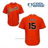 Maglia Baseball Uomo San Francisco Giants Bruce Bochy 15 Arancione Alternato Cool Base