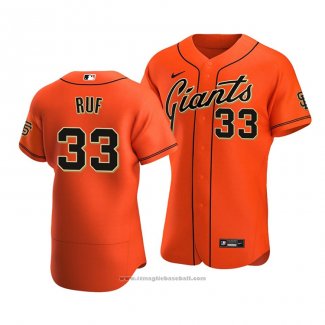 Maglia Baseball Uomo San Francisco Giants Darin Ruf Autentico Alternato Arancione