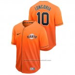 Maglia Baseball Uomo San Francisco Giants Evan Longoria Fade Autentico Arancione