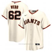 Maglia Baseball Uomo San Francisco Giants Logan Webb Replica Bianco