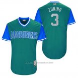 Maglia Baseball Uomo Seattle Mariners 2017 Little League World Series Mike Zunino Verde