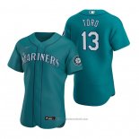 Maglia Baseball Uomo Seattle Mariners Abraham Toro Autentico Alternato Verde